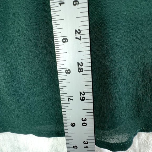 Socialite Women's Dress XS Green Mini with Black Lace Fully Lined Button EUC - Picture 8 of 9